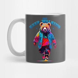 just keep walking (colorful cool bear) Mug